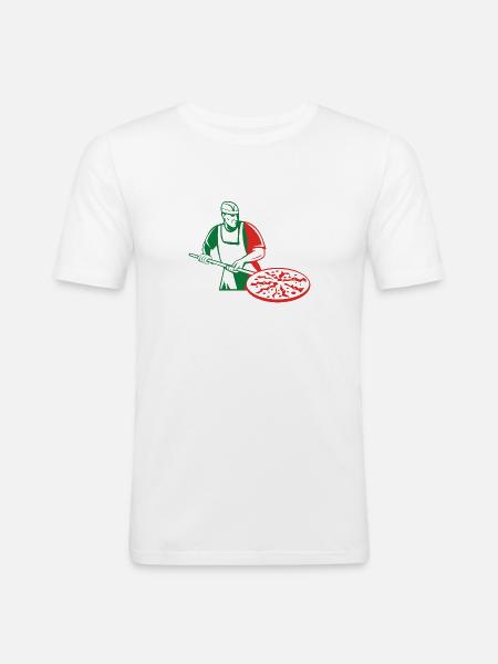 Pizza bakers - Men's Slim Fit T-Shirt - white