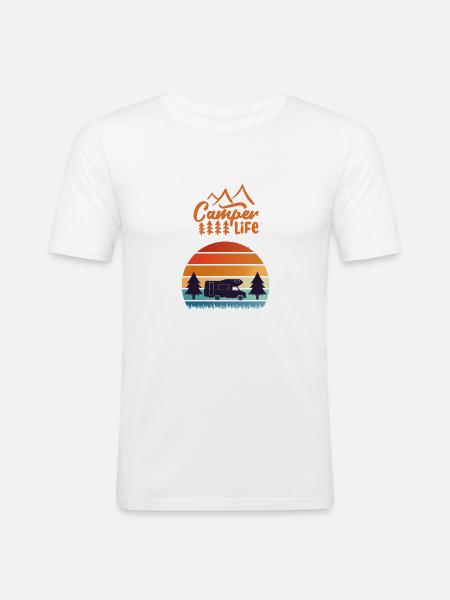Camper Life Alcove Mobile - Men's Slim Fit T-Shirt - white