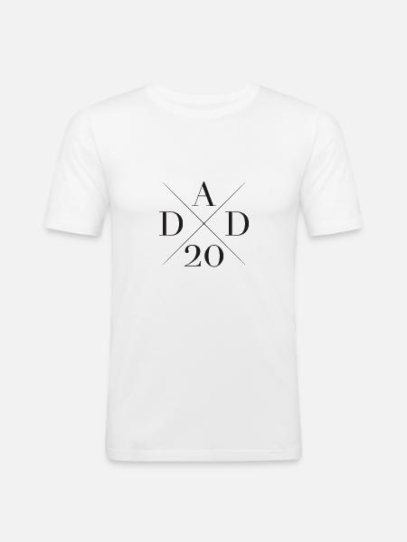 DAD 20 Dad-becoming dads parents - Men's Slim Fit T-Shirt - white