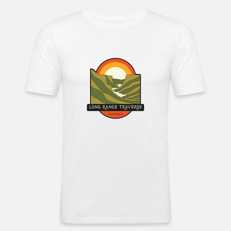 Long Range Traverse – Kanada - Männer Slim Fit T-Shirt - Weiß