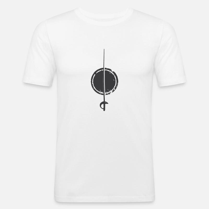 Fechten Épée - Männer Slim Fit T-Shirt - Weiß