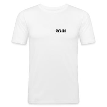 Departure Rave Techno Music - Men's Slim Fit T-Shirt - white - Front - Nik (191cm)