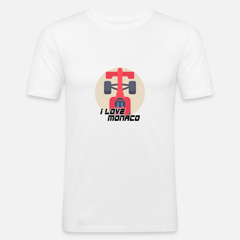 Monaco - Männer Slim Fit T-Shirt - Weiß