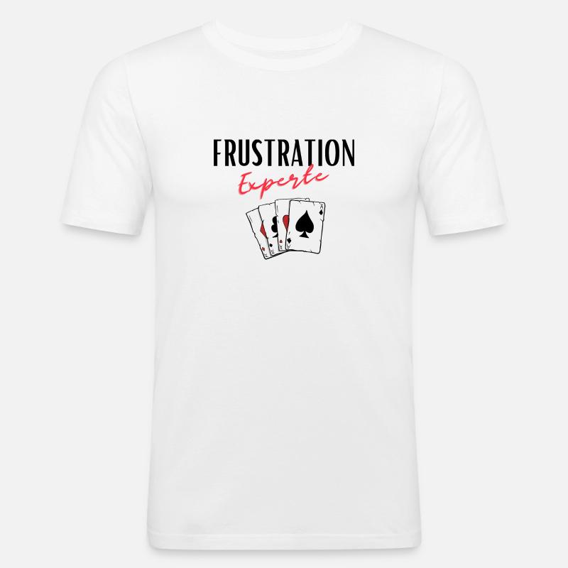 Frustration Experte - Männer Slim Fit T-Shirt - Weiß