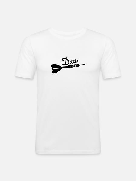 Darts - Männer Slim Fit T-Shirt - Weiß