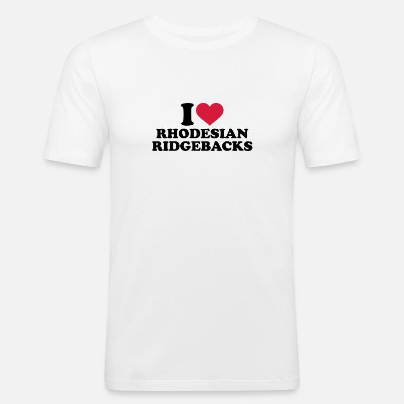 Rhodesian Ridgeback - Männer Slim Fit T-Shirt - Weiß