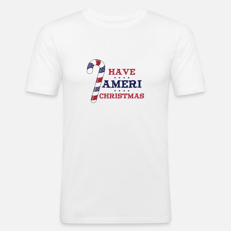 Avoir Ameri Noël - T-shirt près du corps Homme - blanc
