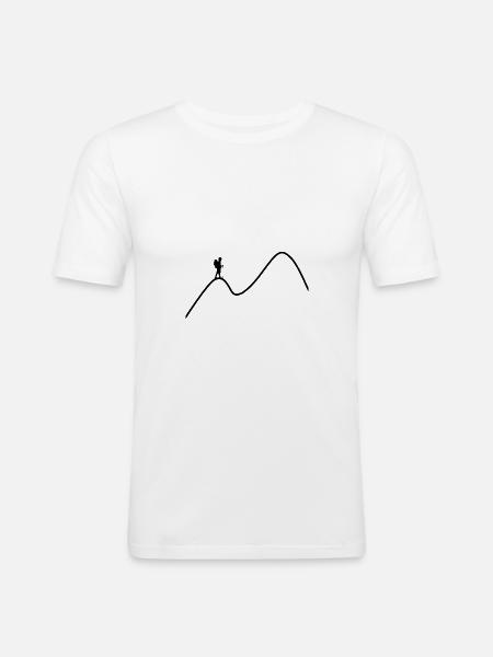 Mountains Hiking Alps - Men's Slim Fit T-Shirt - white