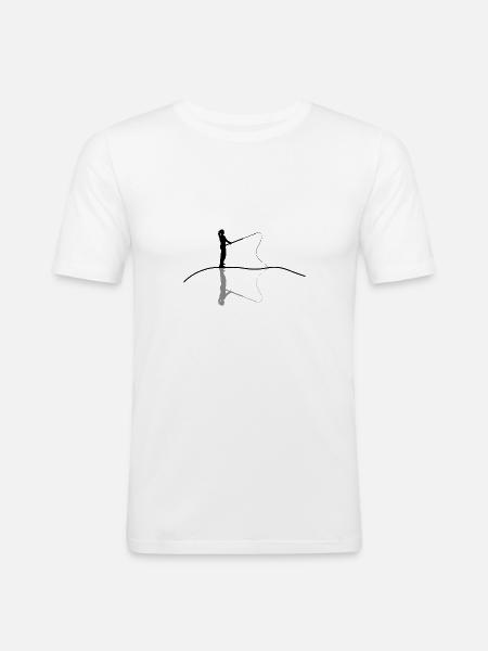 Pêche femme - T-shirt près du corps Homme - blanc