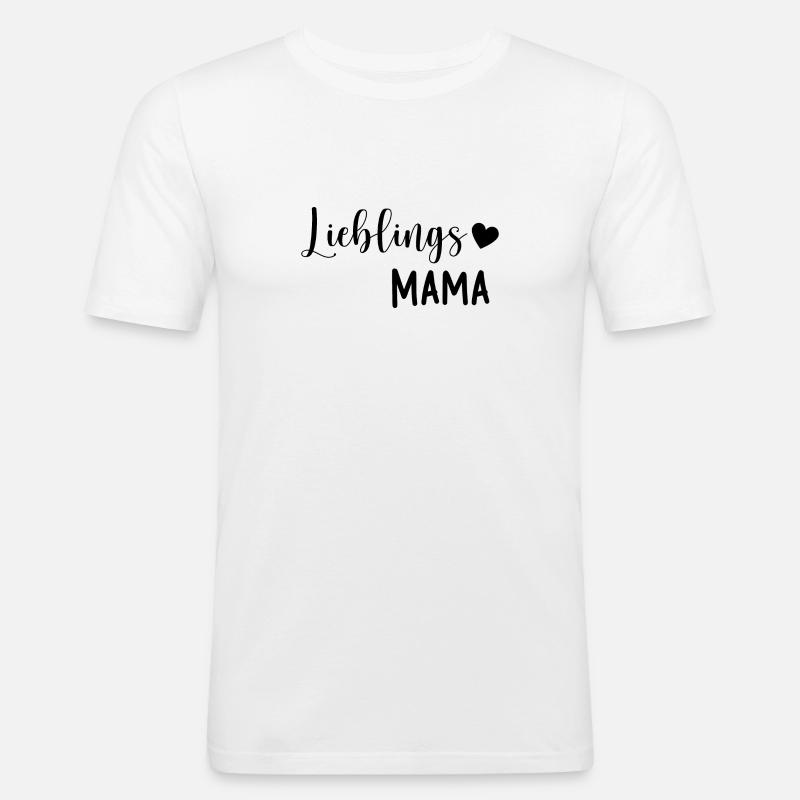 Lieblings Mama Geschenkidee - Männer Slim Fit T-Shirt - Weiß