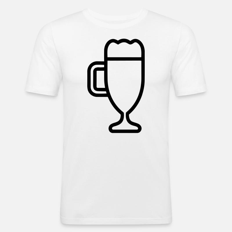 Bier - Männer Slim Fit T-Shirt - Weiß