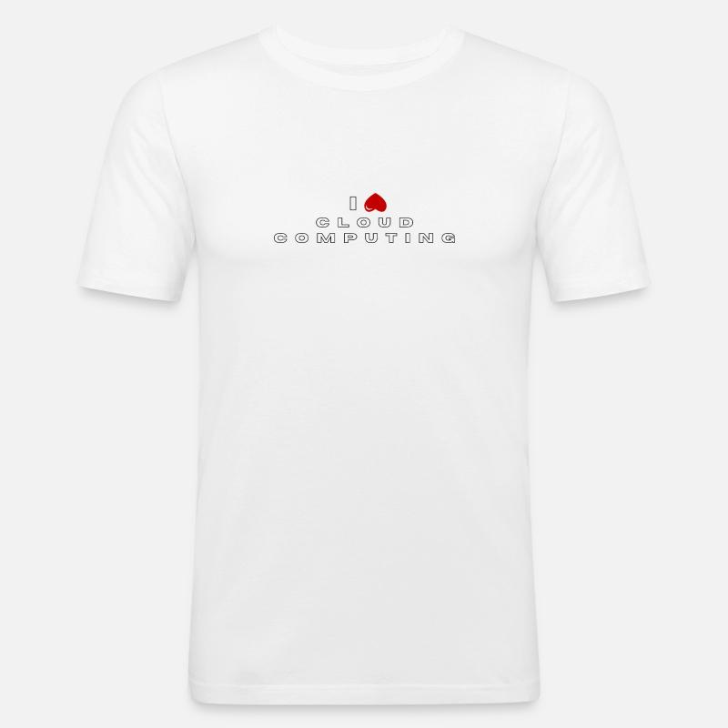 I hate Cloud computing - Men's Slim Fit T-Shirt - white