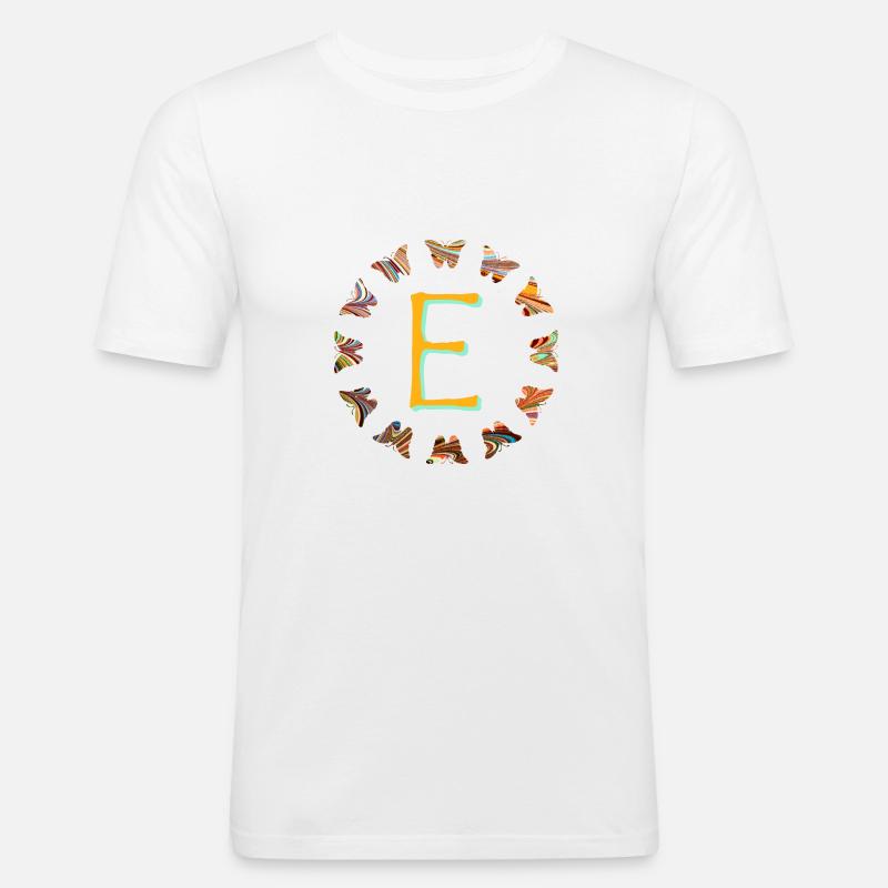 Papillons E 56 E - T-shirt près du corps Homme - blanc