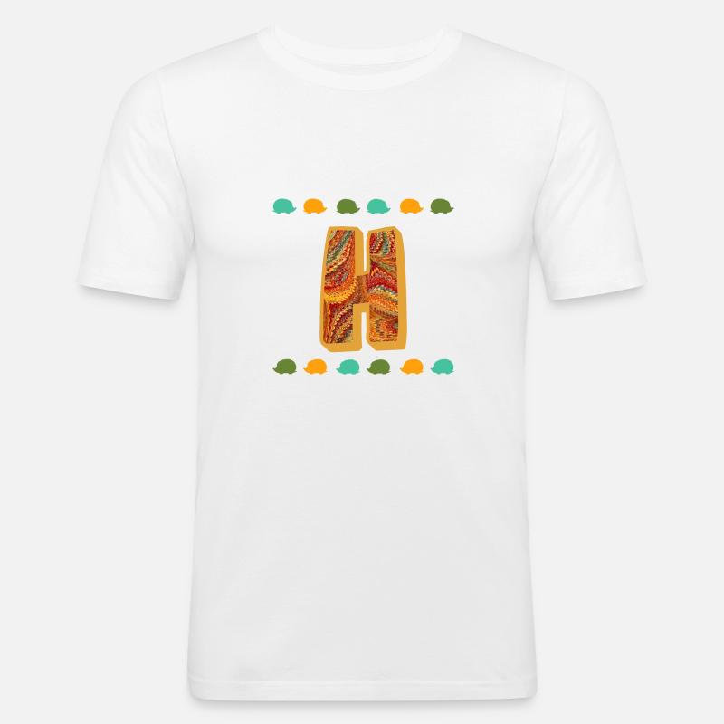 igel e 22 h - Männer Slim Fit T-Shirt - Weiß