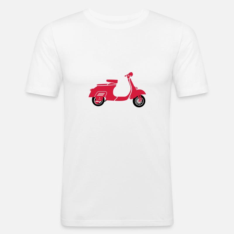 Roller - Männer Slim Fit T-Shirt - Weiß