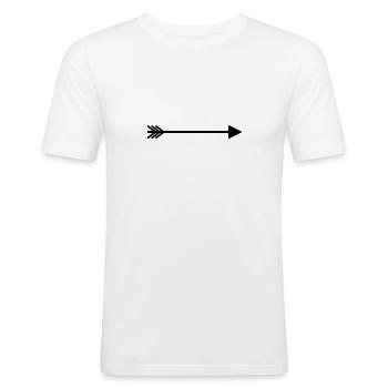 Flèche droite - T-shirt près du corps Homme - blanc - Devant - Nik (191cm)
