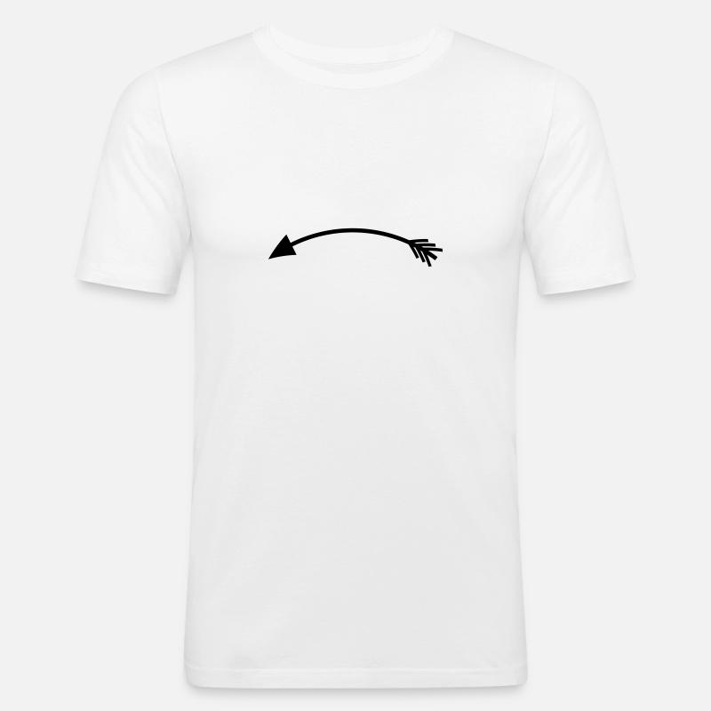 Pfeil links - Männer Slim Fit T-Shirt - Weiß