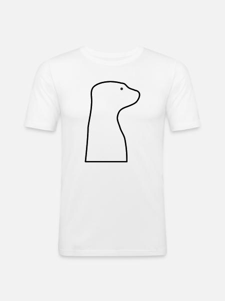 Suricate - T-shirt près du corps Homme - blanc