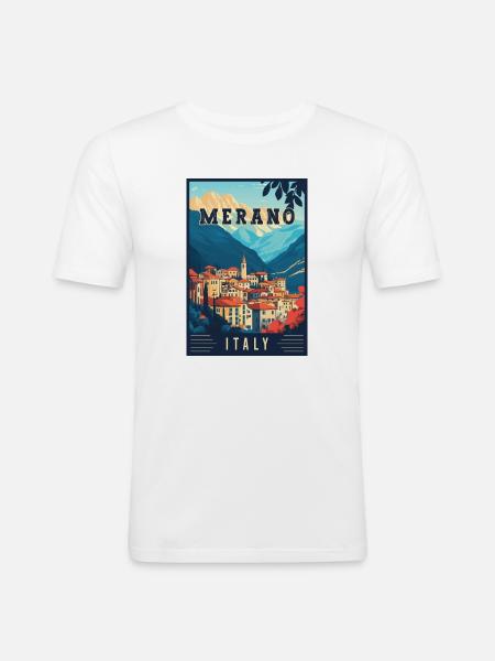 Explore Breathtaking Merano in Italy - Men's Slim Fit T-Shirt - white