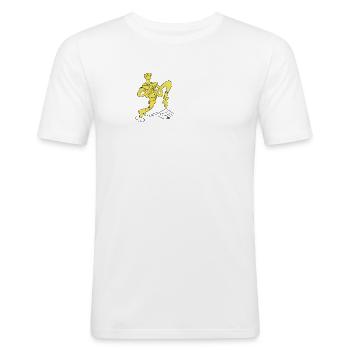 grasshopper - Men's Slim Fit T-Shirt - white - Front - Nik (191cm)