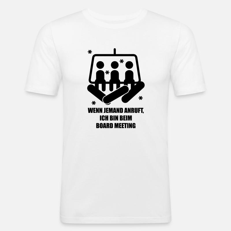 snowboard - T-shirt près du corps Homme - blanc