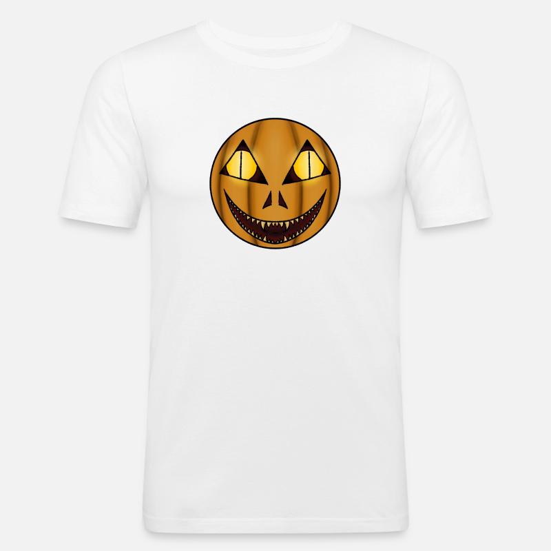 Jack o Lantern Monster - Männer Slim Fit T-Shirt - Weiß