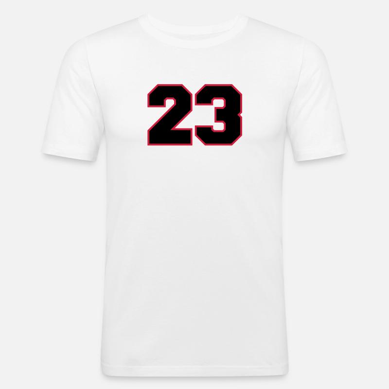 number23 - Männer Slim Fit T-Shirt - Weiß
