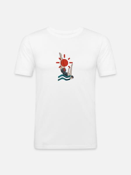 Plunge - Men's Slim Fit T-Shirt - white