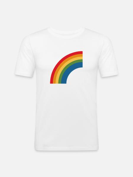 rainbow lbgt - Männer Slim Fit T-Shirt - Weiß