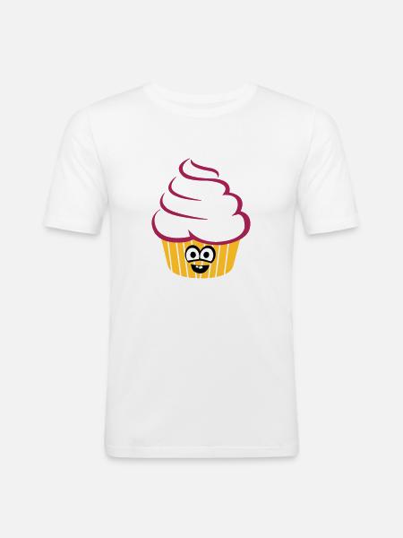cupcake_funny - T-shirt près du corps Homme - blanc