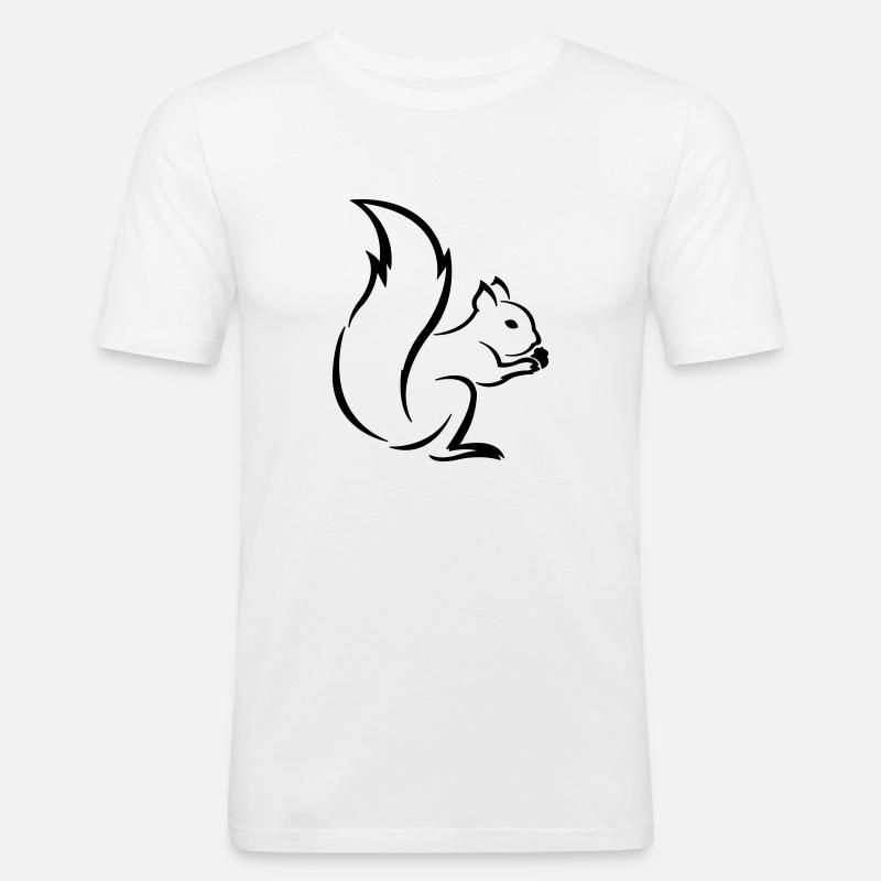 Eichhörnchen - Männer Slim Fit T-Shirt - Weiß