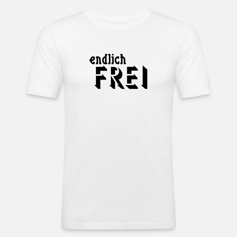 endlich FREI - Männer Slim Fit T-Shirt - Weiß