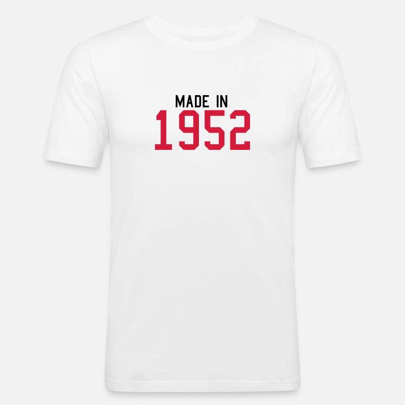 1952 - Männer Slim Fit T-Shirt - Weiß