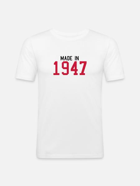 1947 - Men's Slim Fit T-Shirt - white