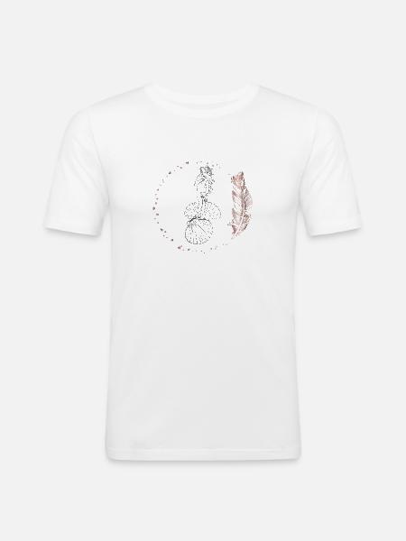 Venus Whisper - Männer Slim Fit T-Shirt - Weiß