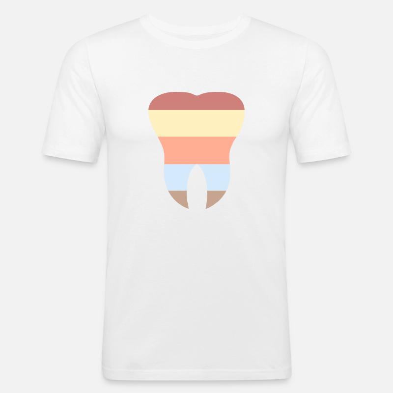 Der Zahn - Männer Slim Fit T-Shirt - Weiß