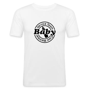 Baby Babysitter Säugling babysprüche Kleinkind - Männer Slim Fit T-Shirt - Weiß - Vorne - Nik (191cm)