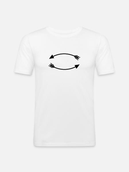 Two arrows - Men's Slim Fit T-Shirt - white