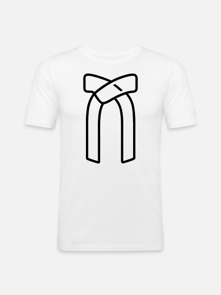 belt - Men's Slim Fit T-Shirt - white