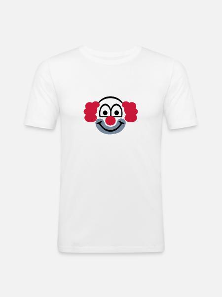 Clown - Männer Slim Fit T-Shirt - Weiß