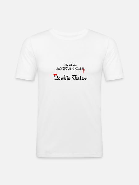 Offizieller Kekstester - Männer Slim Fit T-Shirt - Weiß