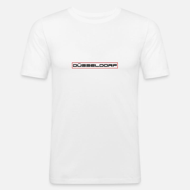dusseldorf - Männer Slim Fit T-Shirt - Weiß