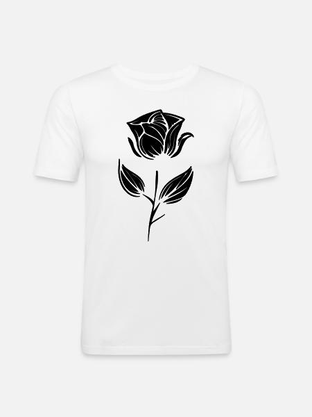Rose Symbol - Men's Slim Fit T-Shirt - white