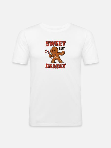 Süß, Aber Gefährlich Gingerbread - Men's Slim Fit T-Shirt - white