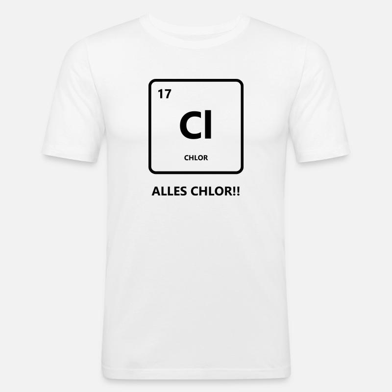 Alles Chlor oder was? - Männer Slim Fit T-Shirt - Weiß