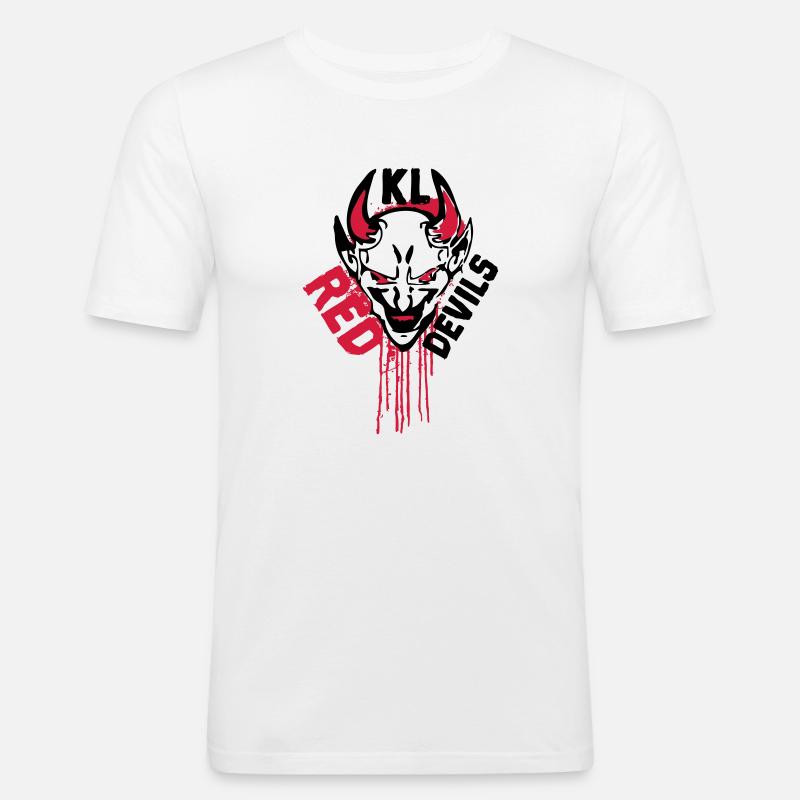 Kaiserslautern Red Devils - Männer Slim Fit T-Shirt - Weiß