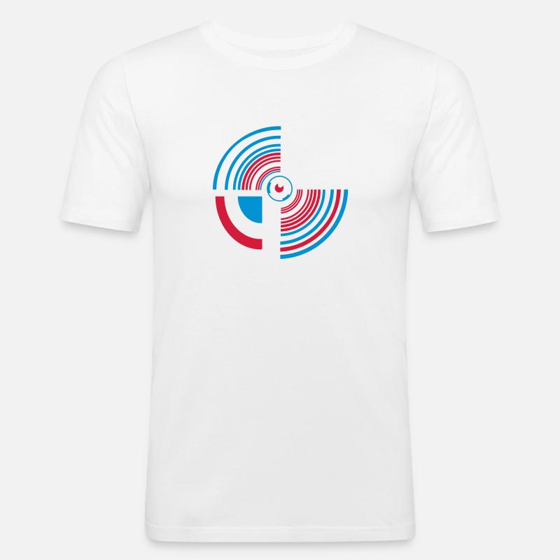 circle - Männer Slim Fit T-Shirt - Weiß