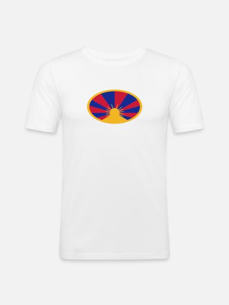 Tibet - Men's Slim Fit T-Shirt - white