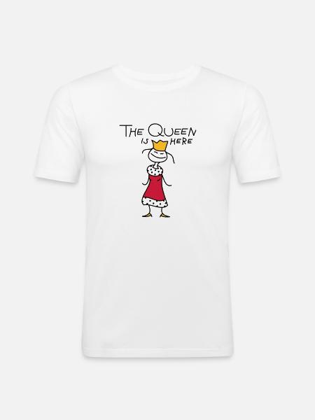The Queen - Men's Slim Fit T-Shirt - white