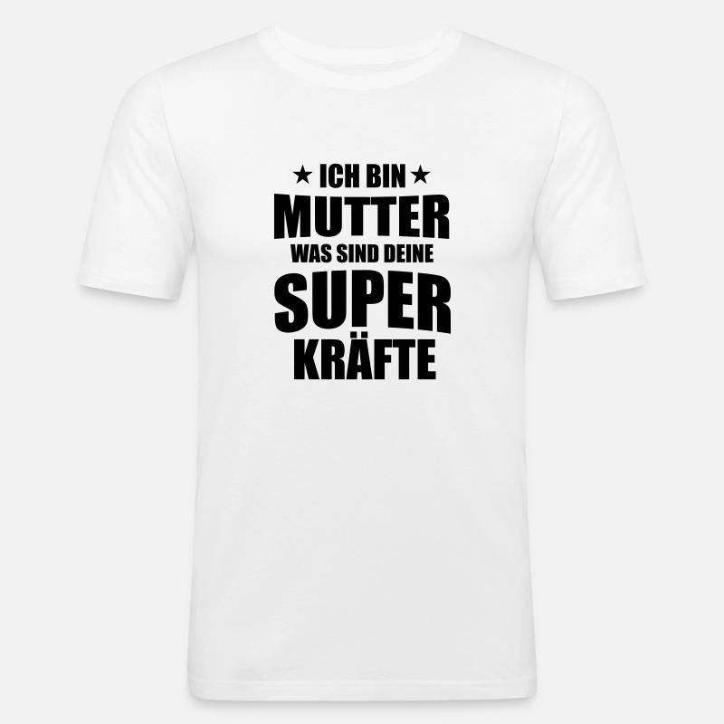 Mutter - Mom - Mother - Mutti - Männer Slim Fit T-Shirt - Weiß